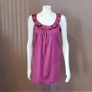 LOFT purple cotton shift dress 2P